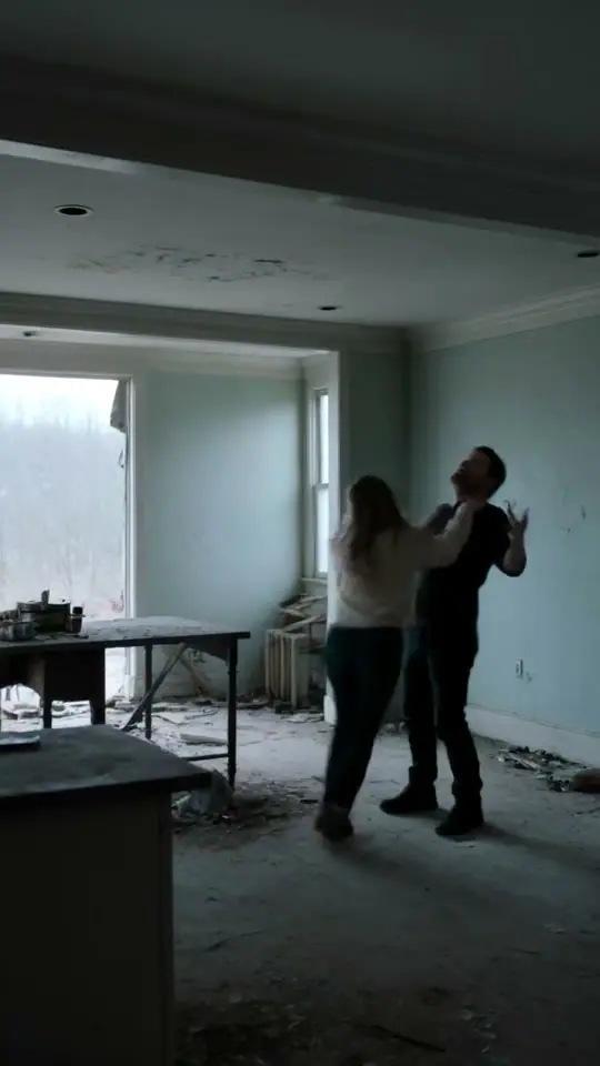 The two characters reach for each other in a zombie reunion.